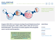 Tablet Screenshot of imugene.com